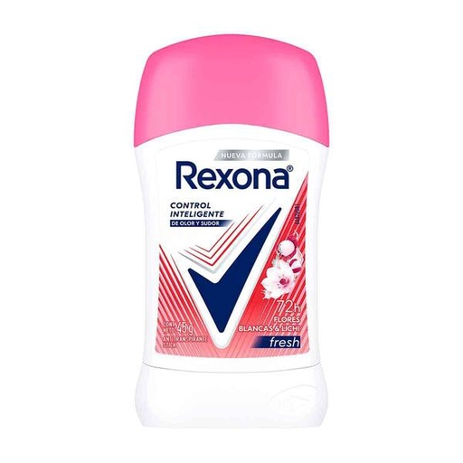 DESO. REXONA BARRA FLORES BLANCAS 12/45 GR.