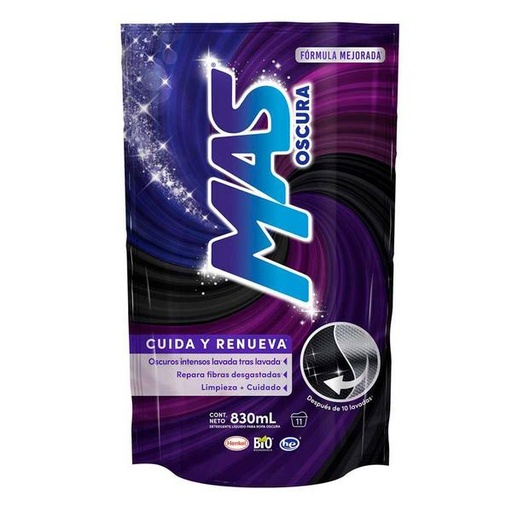 DET. LIQ. MAS COLOR OSCURO 8/830 ML.