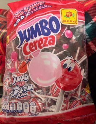 DUL. PALETA LA ROSA JUMBO CEREZA 50 PZAS.
