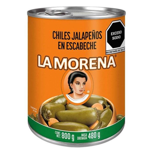 ENL. CHILES JALAPEÑOS LA MORENA 12/800 GR.