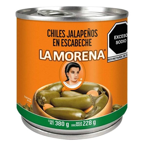 ENL. CHILES JALAPEÑOS LA MORENA 24/380 GR.