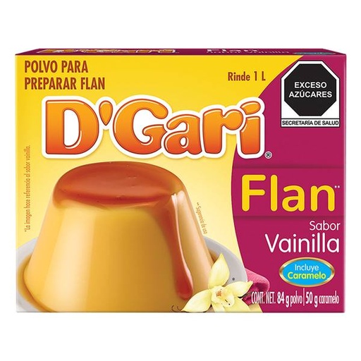 FLAN GARI VAINILLA CON CARAMELO 24/134 GR.