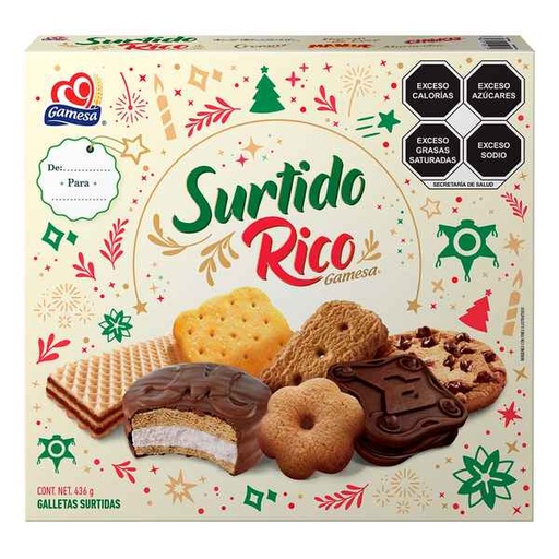 GALL. GAMESA SURTIDO RICO 12/424GR.