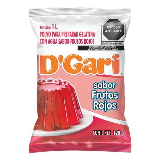 GELATINA GARI FRUTOS ROJOS 50/120 GR.