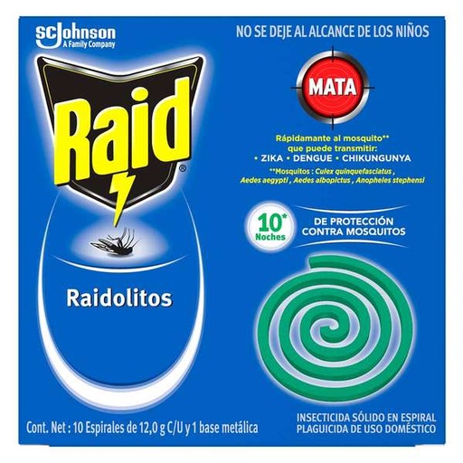 INSC. RAIDOLITOS VERDES 60/10 PZAS.