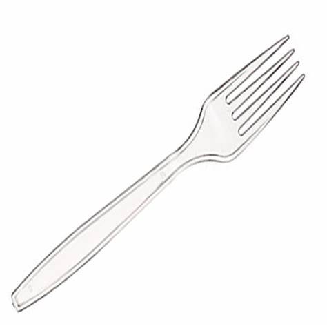 [0000645] TENEDOR DESECHABLE TRANSPARENTE PZ