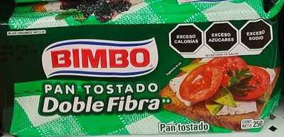 PAN BIMBO TOSTADO DOBLE FIBRA 250 GR.