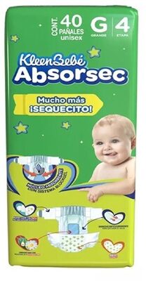 PAÑAL ABSORSEC GRANDE 4/40 PZAS.