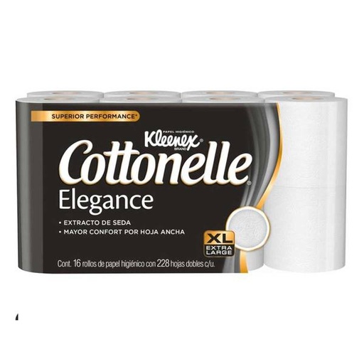 PAPEL HIG. COTTONELLE ELEGANCE XL 3/16 PZAS.