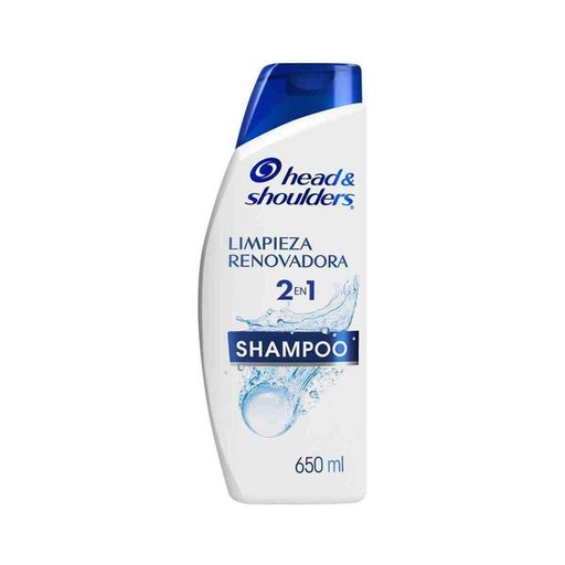 SHAM. H&S 2 EN 1 LIMPIEZA RENOVADORA 650 ML.