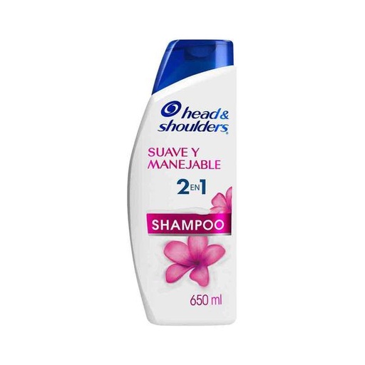SHAM. H&S 2 EN 1 SUAVE MANEJABLE 650 ML.