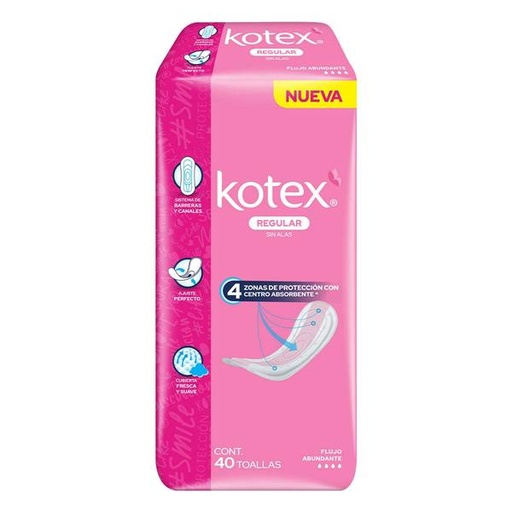 TOALLA FEM. KOTEX PROTEC. AVANZADA S/A 12/10 PZAS.