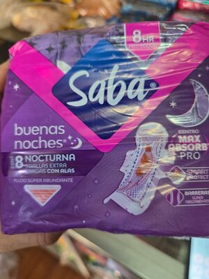TOALLA FEM. SABA BUENAS NOCHES C/A 14/8 PZAS.