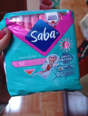 TOALLA FEM. SABA INVISIBLE C/A 10 PZAS.