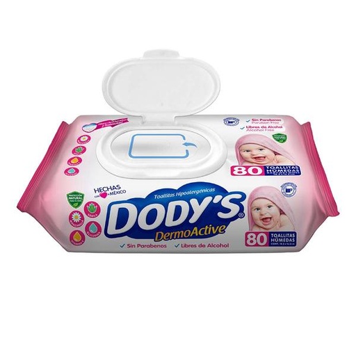 TOALLITAS HUM. DODYS ROSA 12/80 PZAS.