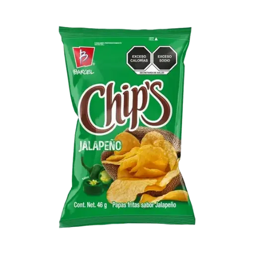 BOT. BARCEL CHIPS JALAPEÑO 46 GR.