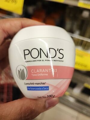 CREMA CORP. PONDS CLARANT B3 P/NORMAL A SECA 100 GR.
