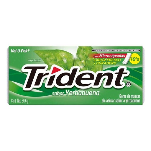 CHIC. TRIDENT YERBABUENA 1/12 PZA.
