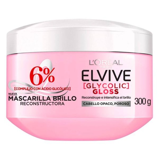 MASCARILLA ELVIVE GLOSS BRILLO RECONSTRUCTORA 300 GR.